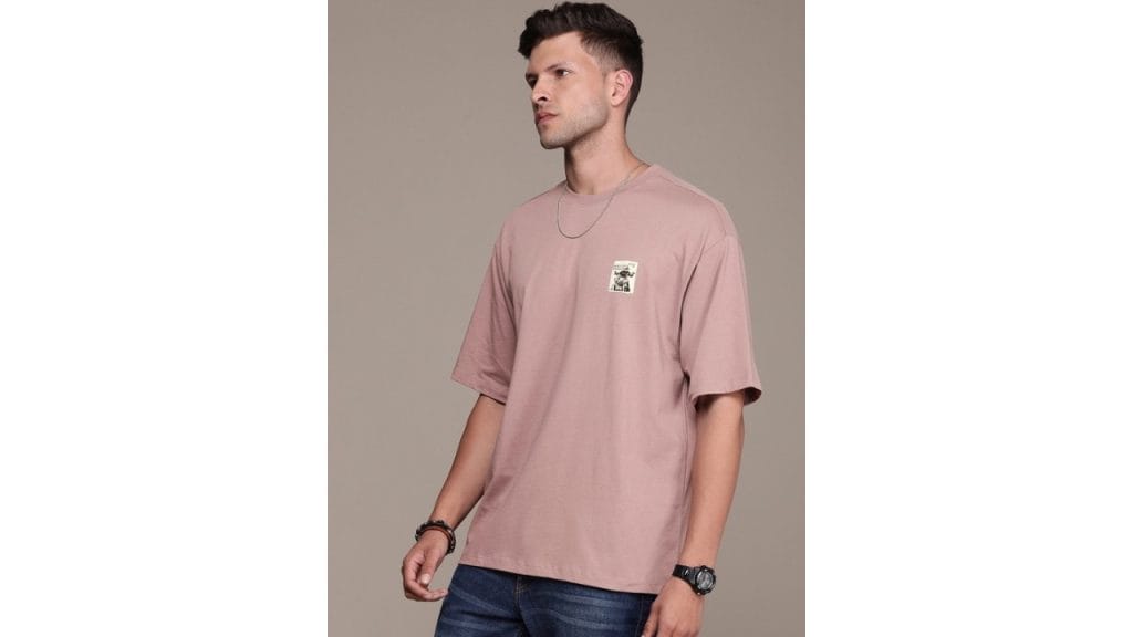 RoadsterThe Life Co. Drop-Shoulder Pure Cotton T-shirt