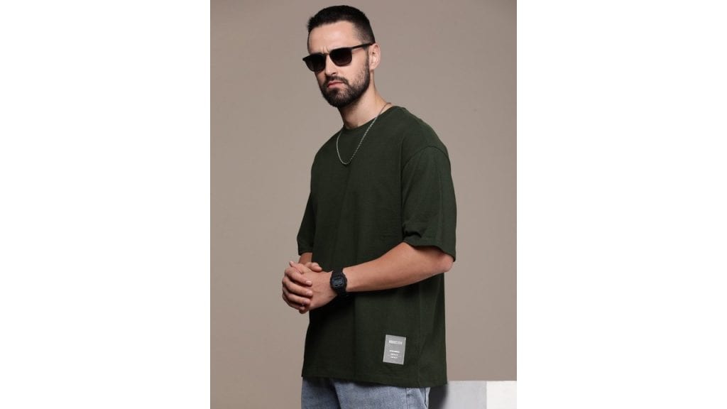 RoadsterThe Lifestyle Co. Oversized Fit Pure Cotton T-shirt
