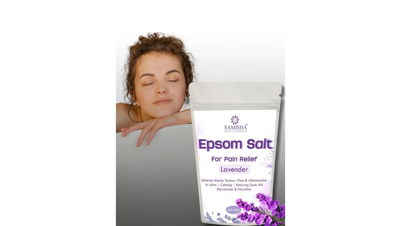SAMISHA Lavender Epsom Bath Salt For Pain Relief