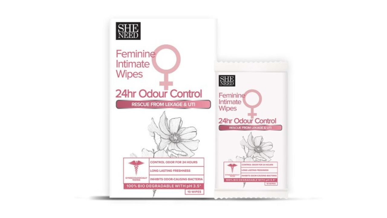 SHENEED Feminine For 24hr Odour Control Intimate Wipes