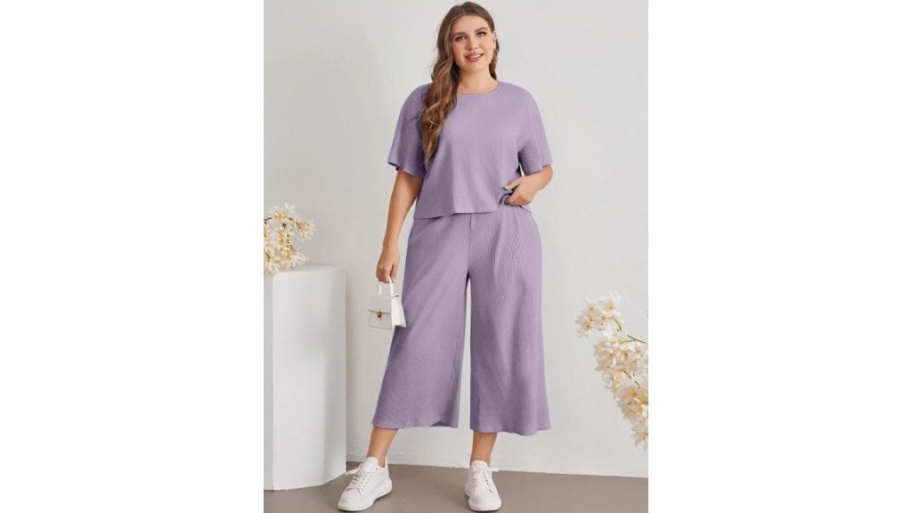 SIDYALRibbed Top With Palazzo Co-Ords