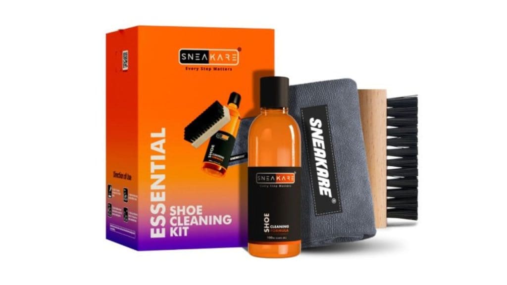 SNEAKARE Essential Shoe Cleaning Kit with Shoe Cleaner 100ml Brush Towel for Sneaker Care