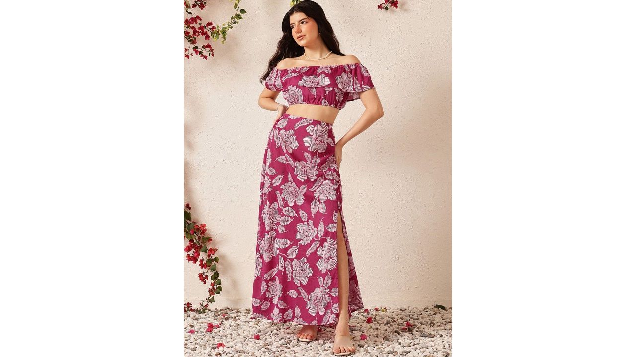 STREET 9 Printed Top With Skirt Co-Ords