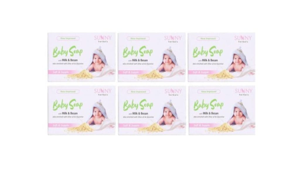SUNNY HERBALS Set Of 6 Baby Soap With Milk & Besan
