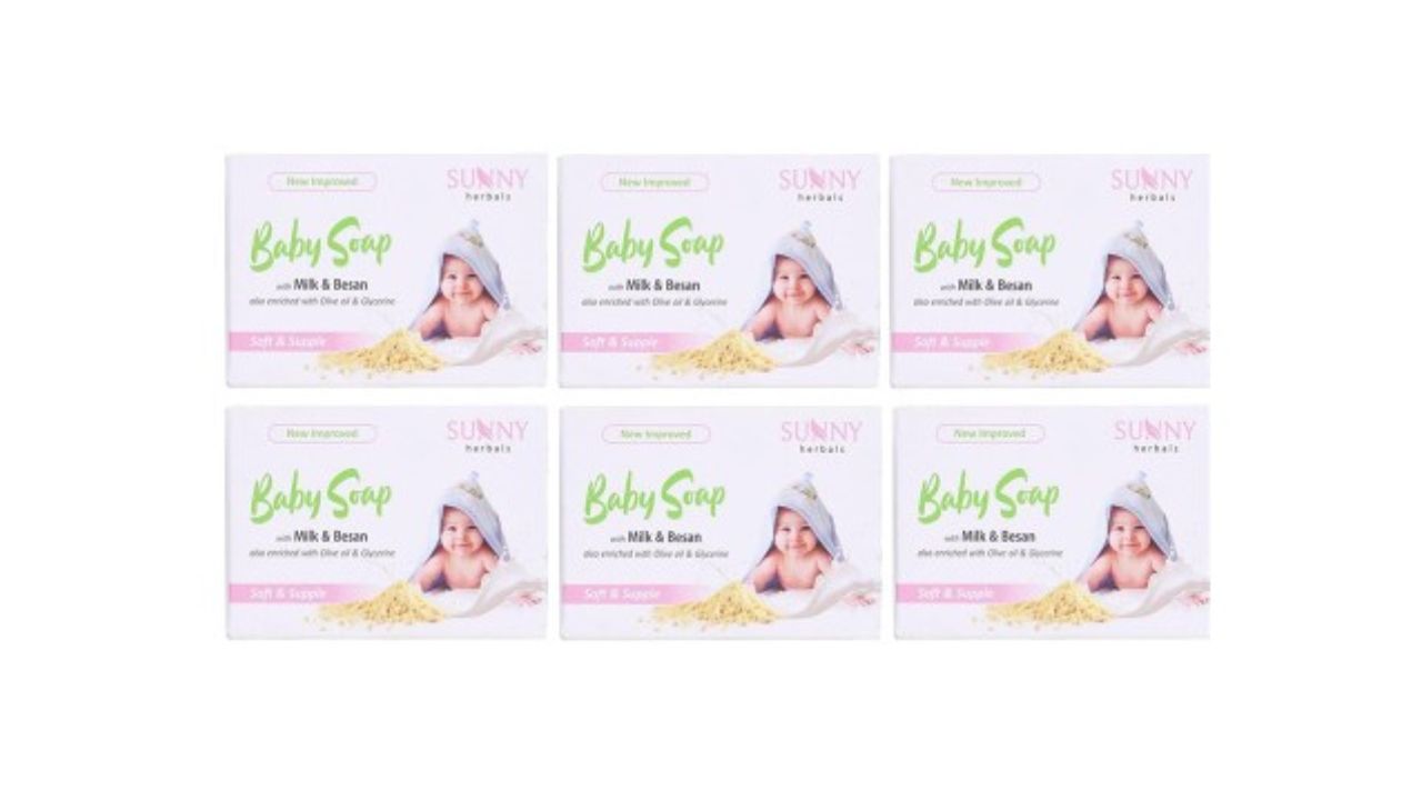 SUNNY HERBALS Set Of 6 Baby Soap With Milk & Besan