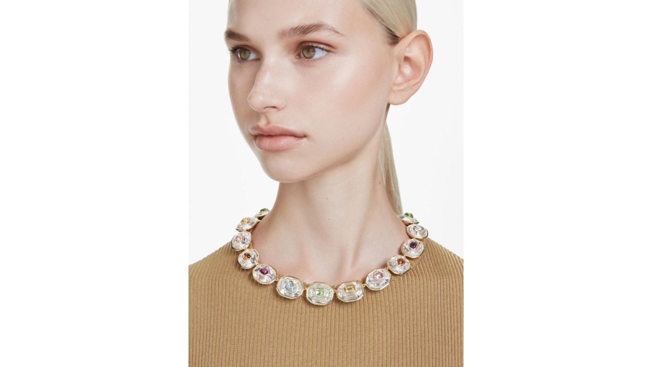 SWAROVSKIGold-Plated Crystal Stone Studded Necklace