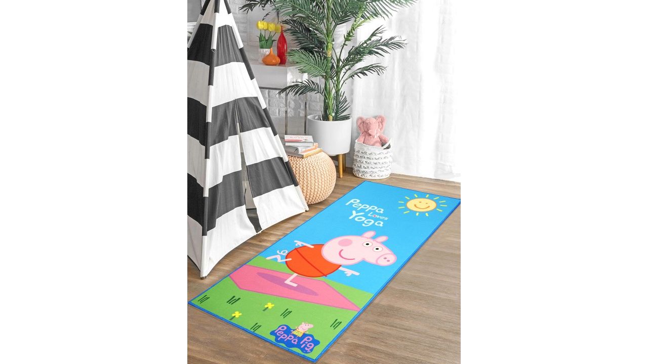 Saral Home Peppa Pig Soft Microfiber Anti Skid Yoga Mat
