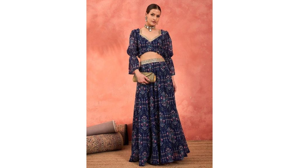 Shae by SASSAFRAS Printed Sequinned Ready to Wear Lehenga