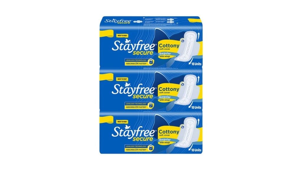 Stayfree Secure Set Of 3 Cottony Soft Cover Regular Pads