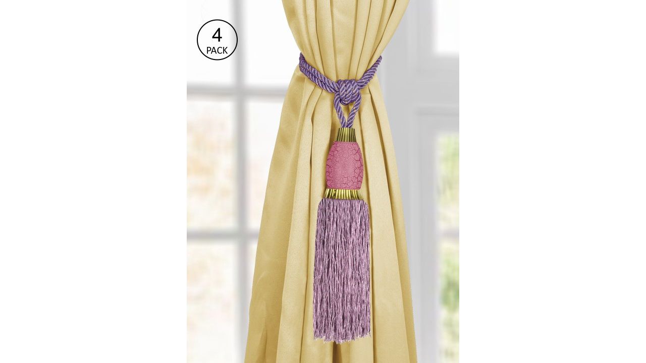 Story@home Purple 4 Pcs of Curtain Tassels