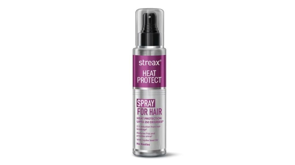 Streax Heat Protect Hair Spray - Protection upto 250C & 2X Less Hair Breakage - 100ml