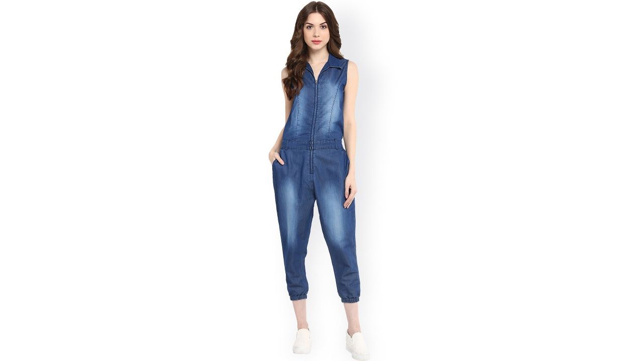 StyleStone Women Blue Denim Jumpsuit