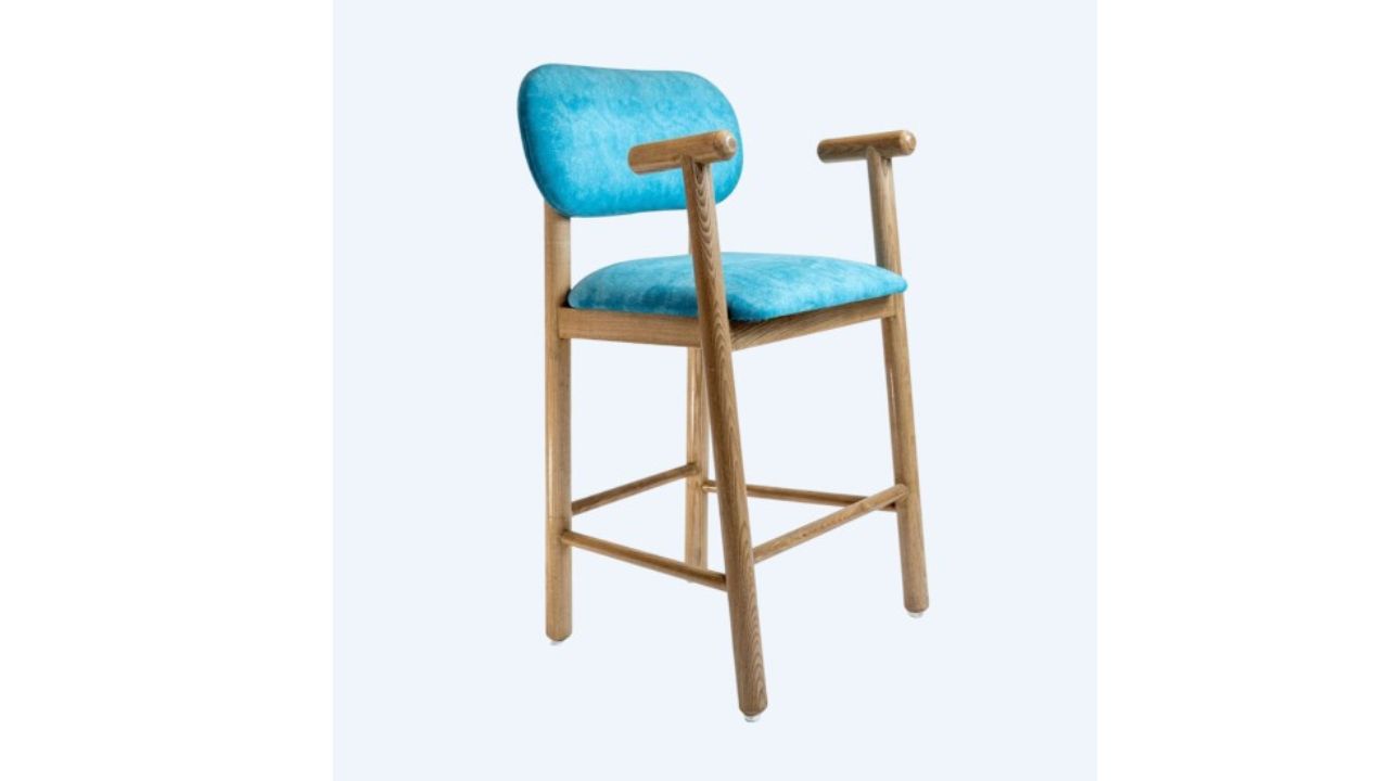 Sujan Carnival Funiture Brown & Blue Wooden High Chair