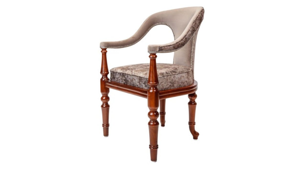 Sujan Carnival Funiture Brown Teak Wood Royal Chairs