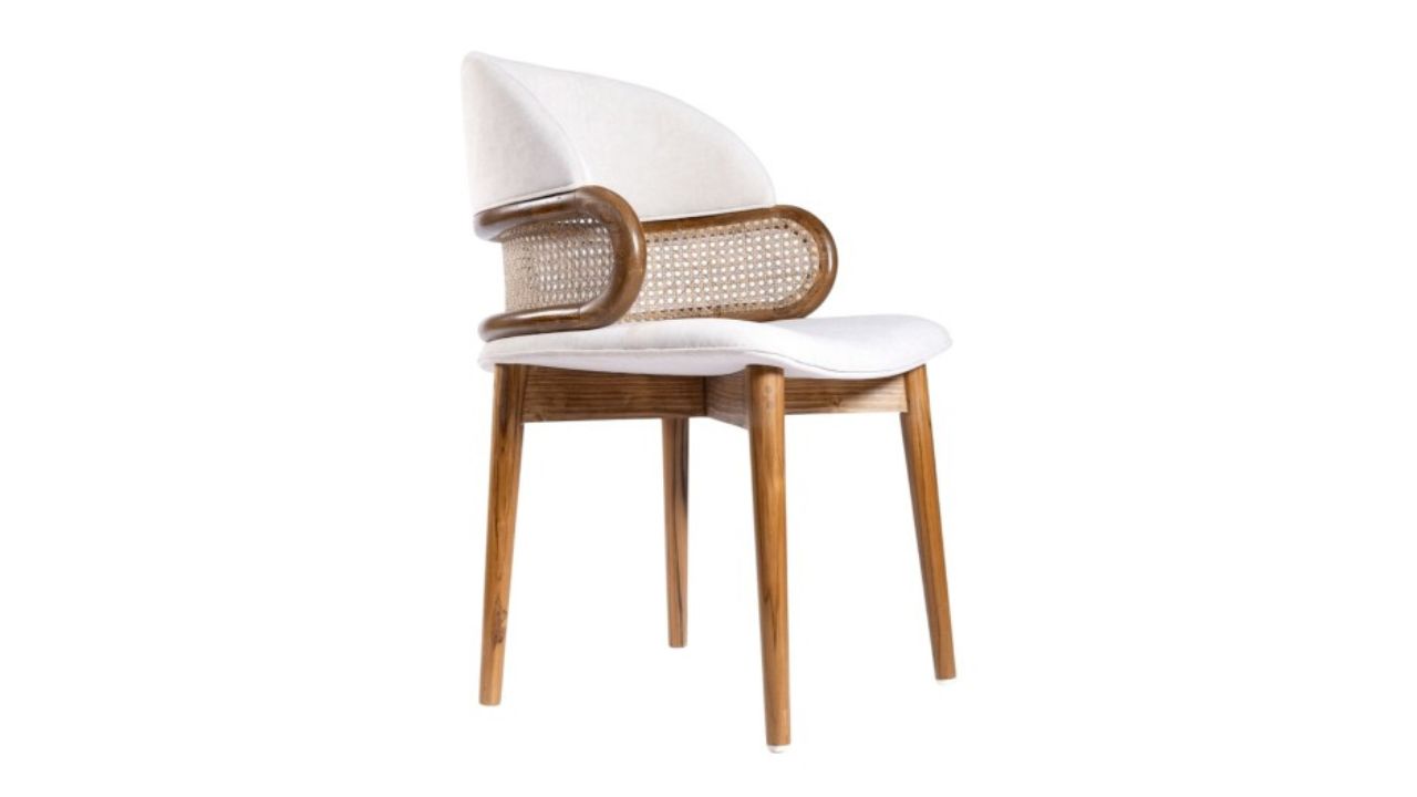Sujan Carnival Funiture Unisex Brown & White Wooden Living Room Chair