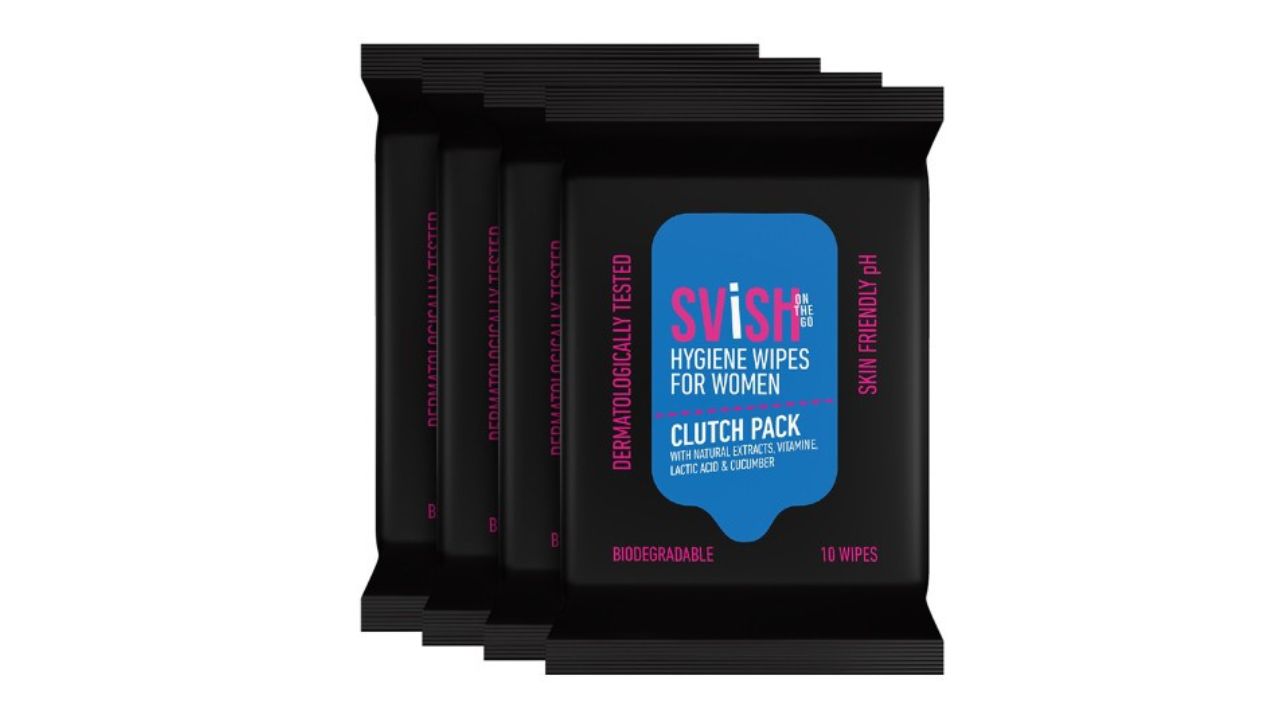 Svish On The Go Women Set of 4 Intimate Hygiene Wipes