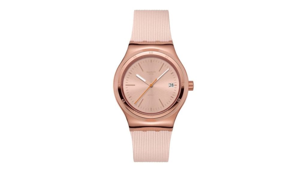 Swatch SECRET MOVES Women Round Dial Analogue Automatic Motion Powered Watch YIG402
