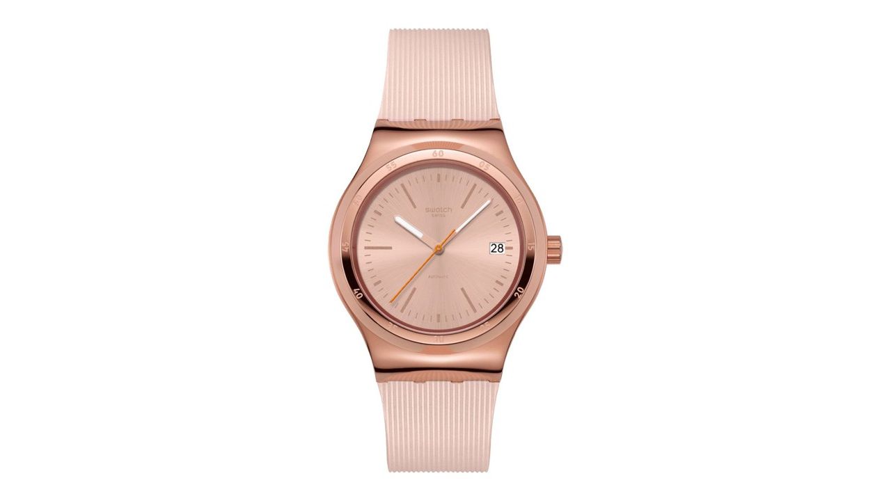 Swatch SECRET MOVES Women Round Dial Analogue Automatic Motion Powered Watch YIG402