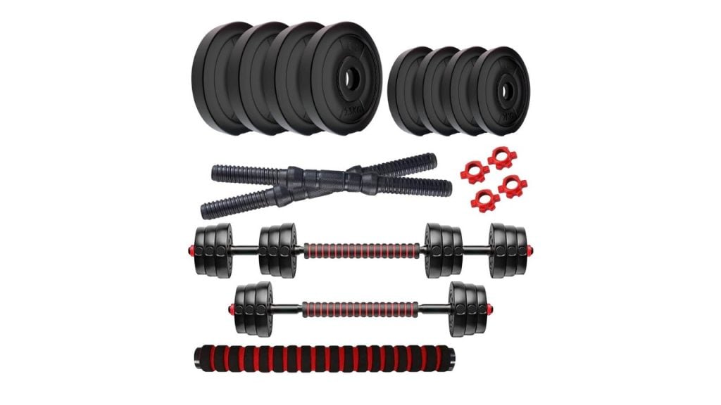 Symactive PVC 3-in-1 Convertible Dumbbells Set – Beginner-Friendly Power Pack