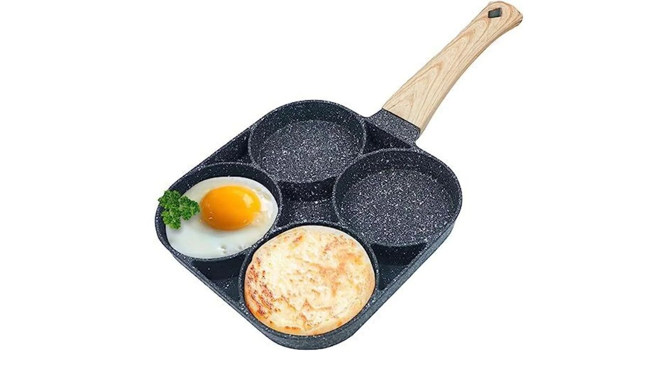 Tendula Egg Frying Pan Nonstick Pans 4-Cups cookware egg ,Idli plat with for Kitchen