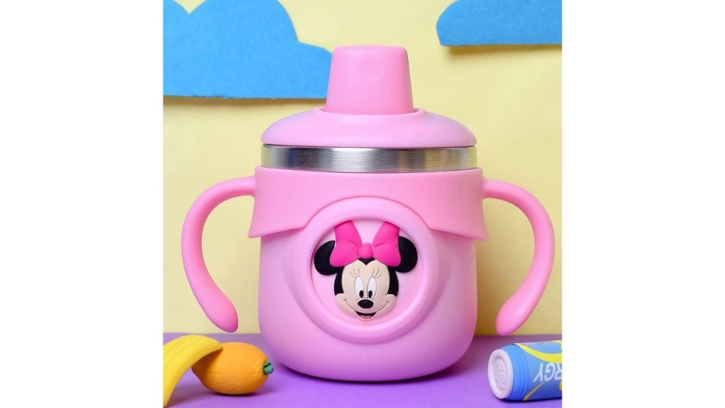 The Little LookersDouble Wall Insulated Sipper Bottle Cups with Straw