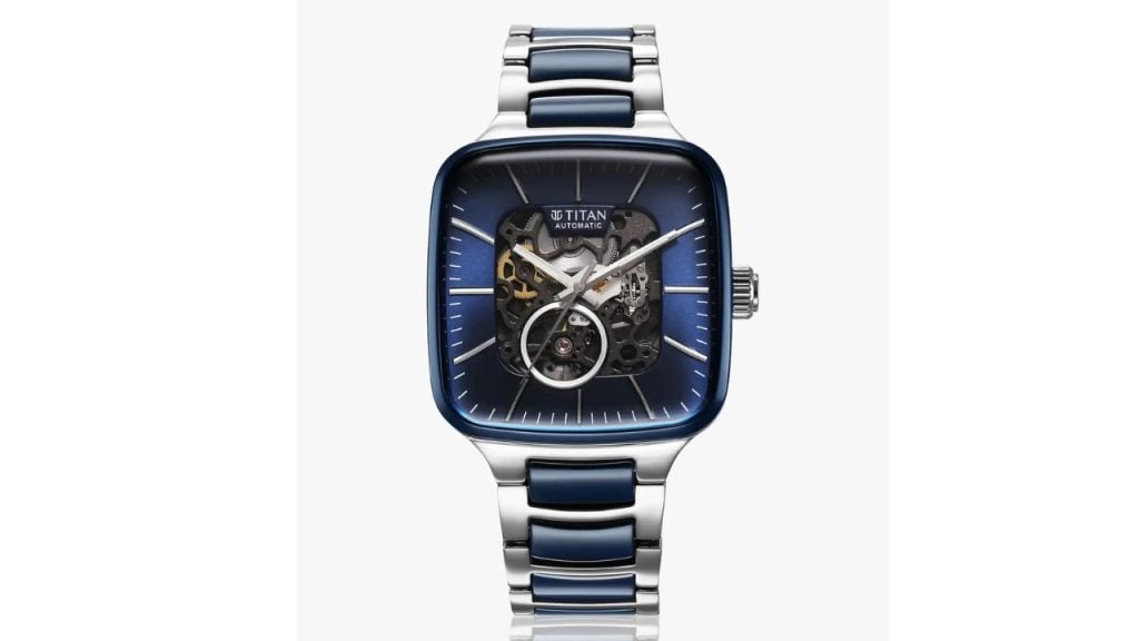Titan Ceramic Automatic Fusion Square Analog Watch - For Men NT90175KD02