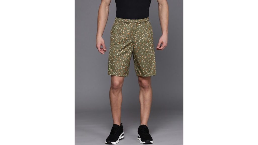 UNDER ARMOUR Men Olive Green Tech Printed Shorts