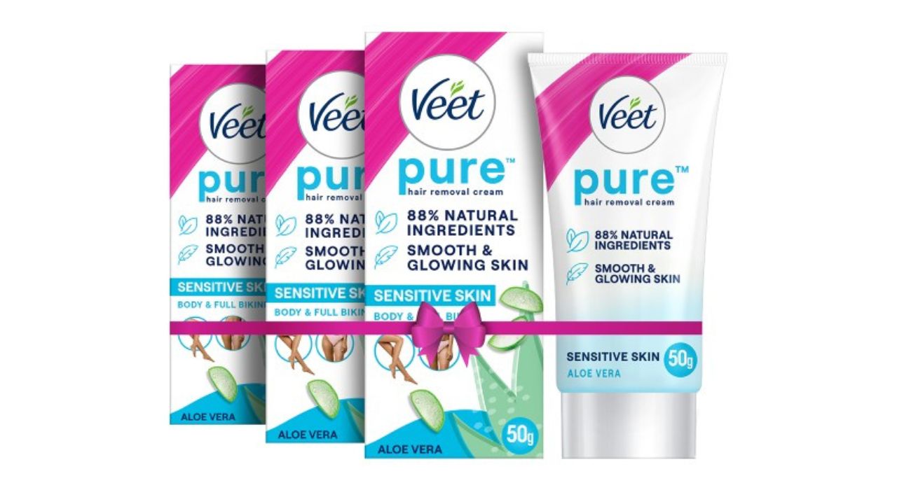 Veet Set Of 3 Pure Hair Removal Cream for Sensitive Skin- 50g Each