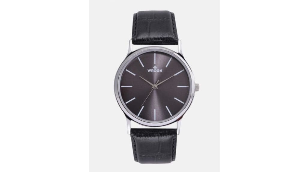 WROGN Men Charcoal Analogue Watch