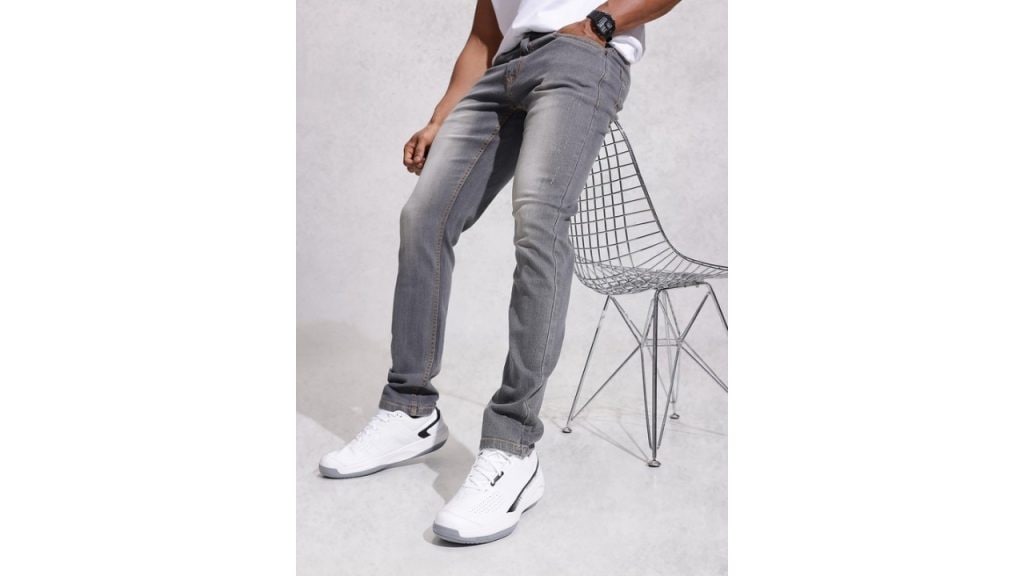 WROGNMen Slim Fit Light Fade Cat Scratches Stretchable Jeans