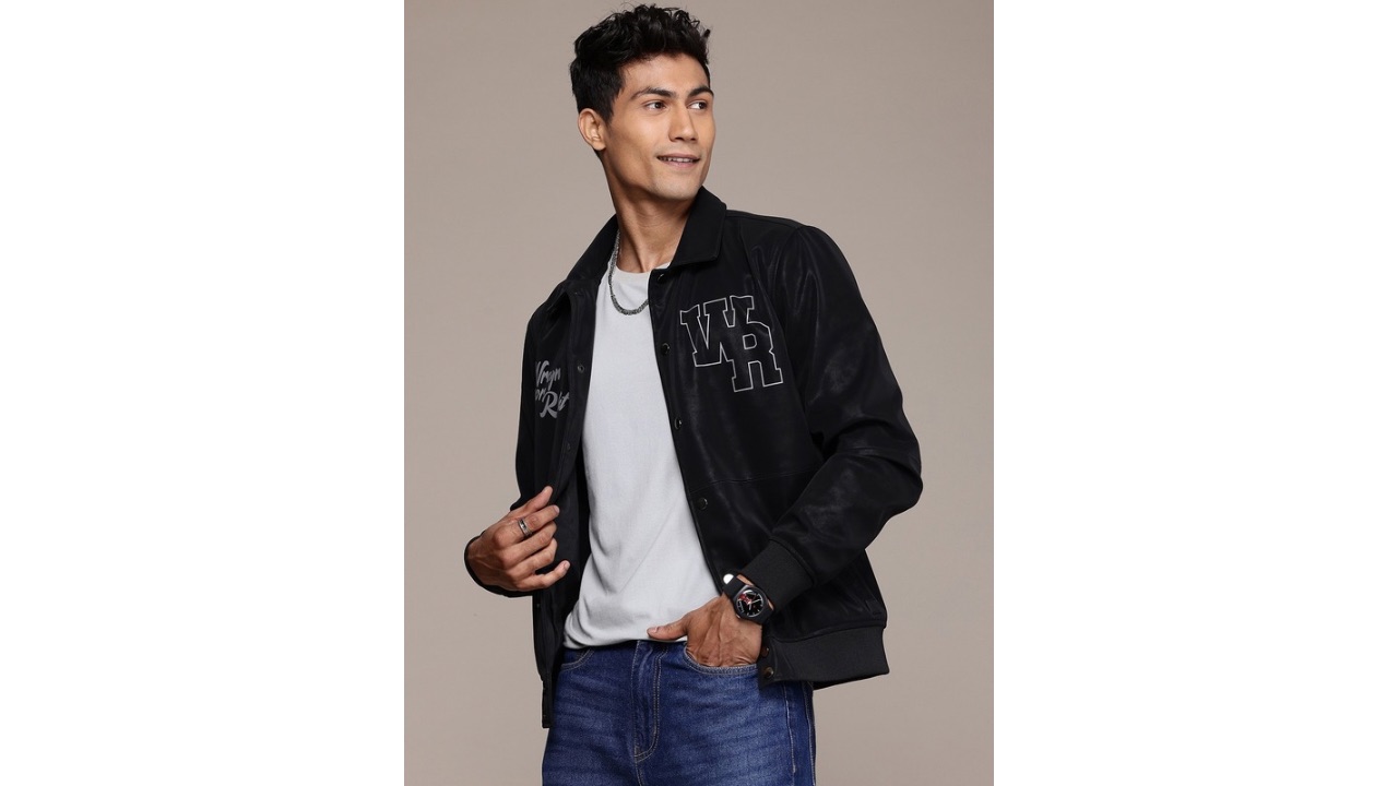 WROGNTypography Printed Bomber Jacket