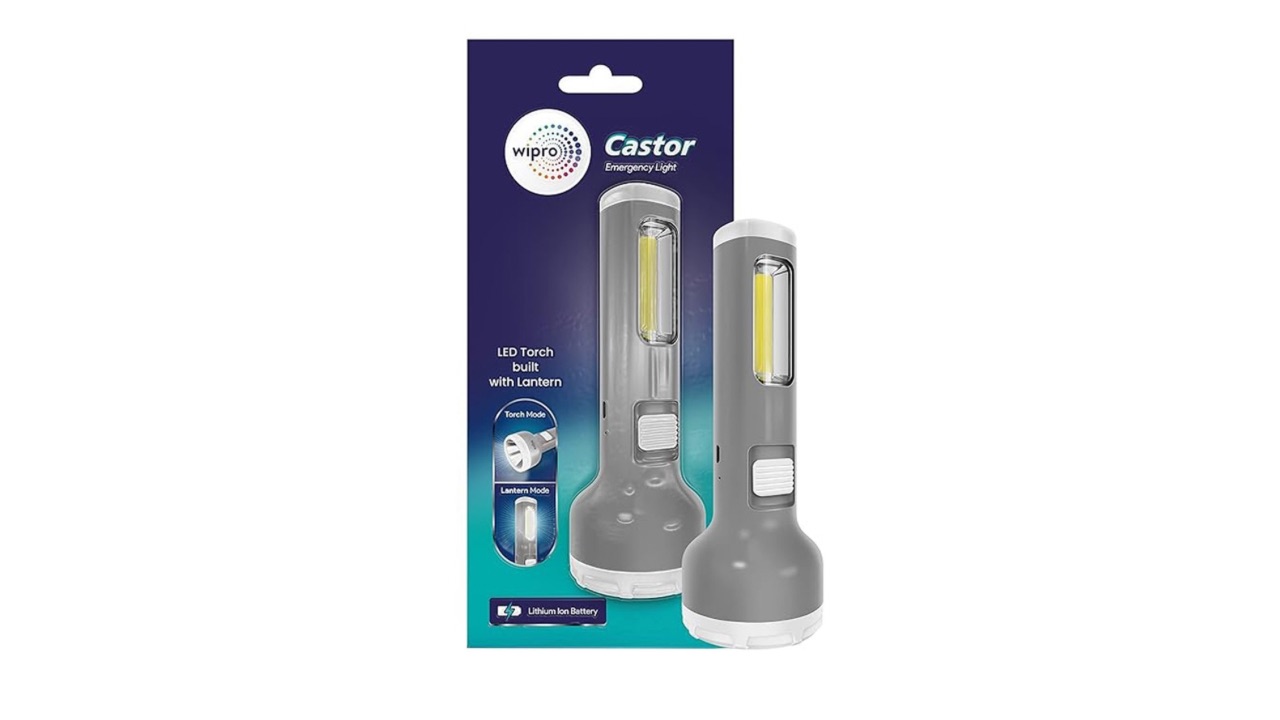 WiproGrey Rechargeable Emergency Flashlight