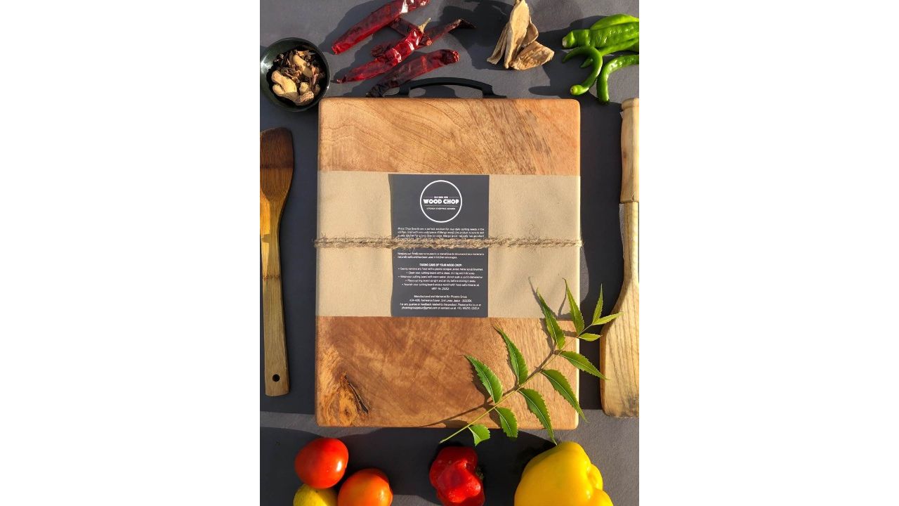 Wood Chop Mango Beige Reversible Wooden Chopping Board