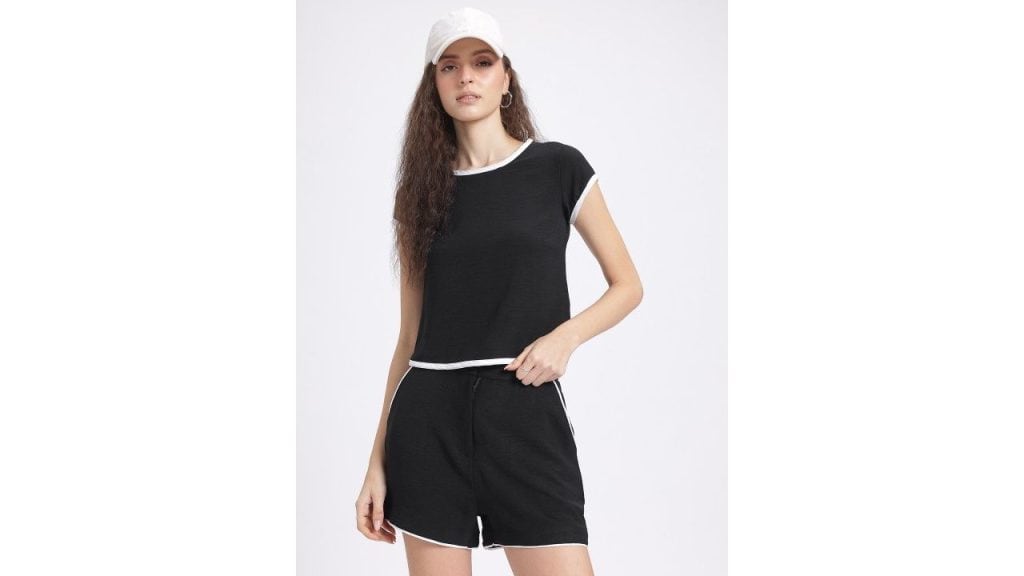 glitchez Top With Shorts Co-Ord Set