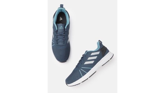 ADIDAS Men Teal Blue Fluidglow Woven Design Running Shoes