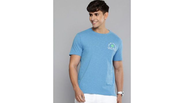 Aeropostale Printed Slub Effect Pure Cotton T-shirt