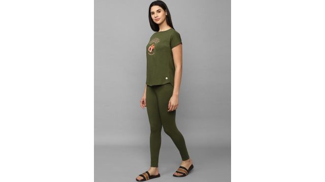 Allen Solly Woman Typography Printed Night Suit