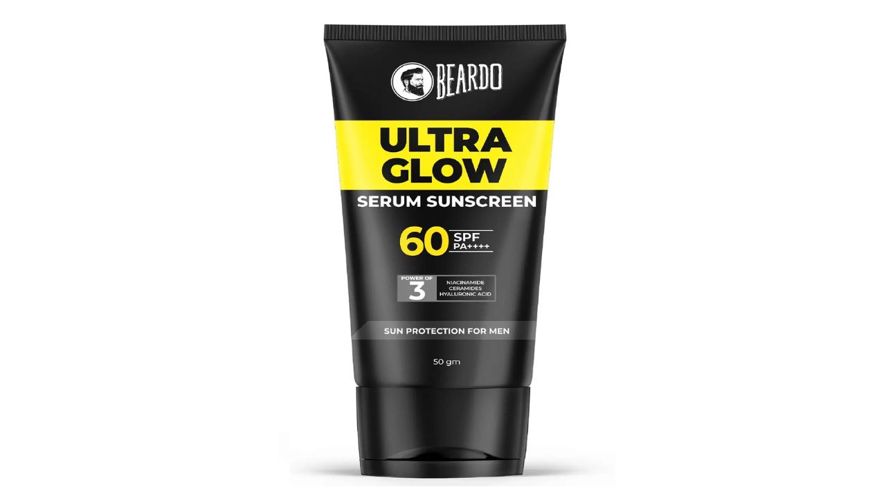 BEARDO Sunscreen - SPF 60 PA++++ ULTRA GLOW Serum Sunscreen For Men