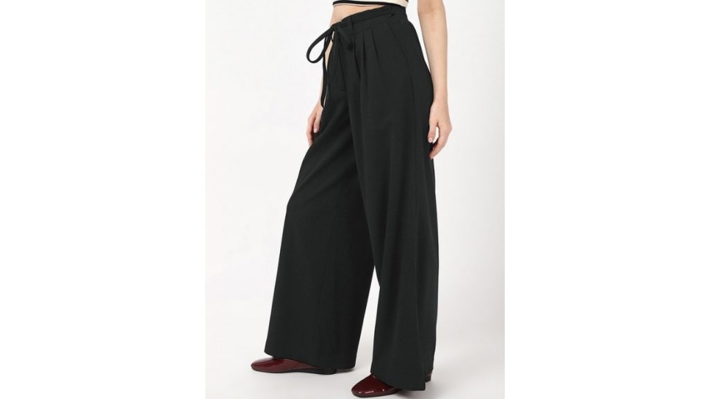 BewakoofWomen Jet Black Korean Pants