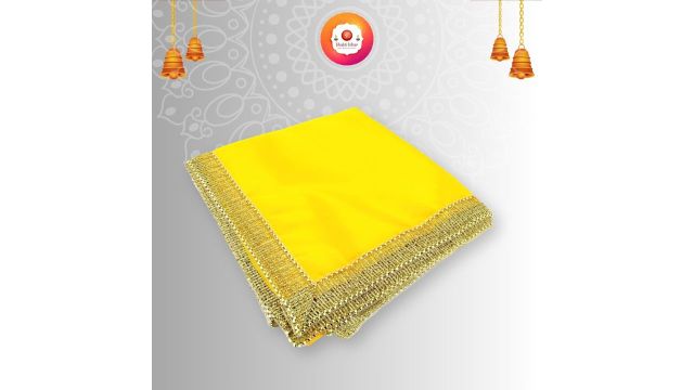 Bhakti Lehar Yellow Silk Satin Altar Cloth