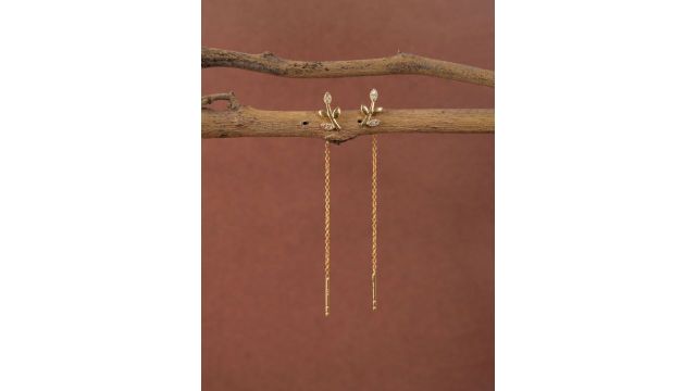 Clara 925 Sterling Silver Gold-Plated Drop Earrings