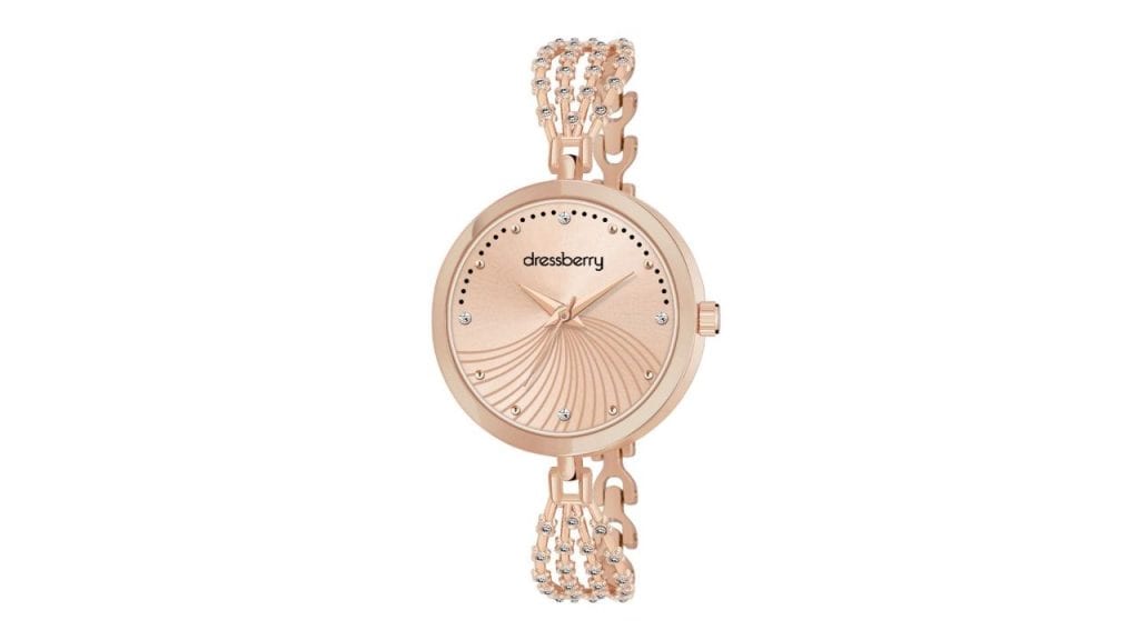 DressBerry Women Dial & Bracelet Style Straps Analogue Watch HOBDB-305-RG