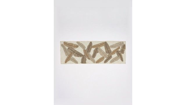 Exotic India Snow-White Rectangle Shaped Table Runner