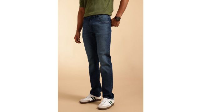French Connection Men Light Fade Stretchable Jeans (Blue)