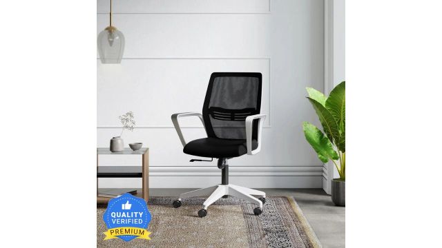 Godrej Interio Vurv Mid Back Fabric Study Arm Chair