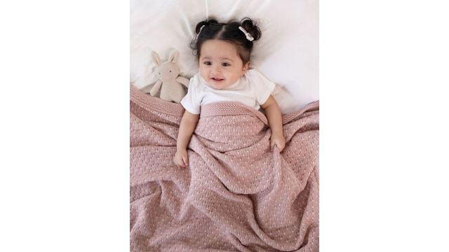 Haus & Kinder Kids Pink 500 GSM AC Room Pure Cotton Single Bed Blossom Blanket