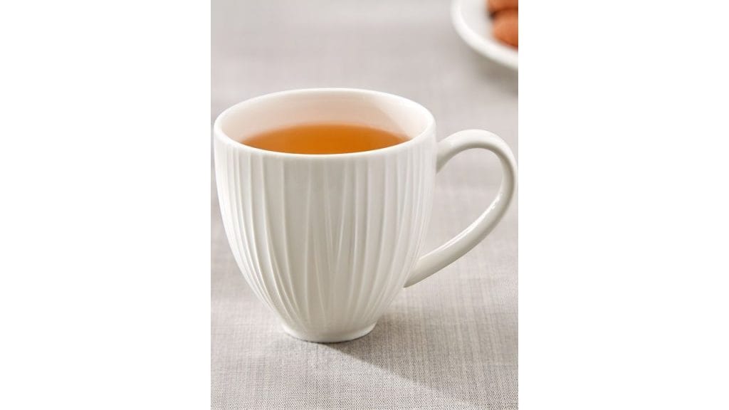 Home Centre Marshmallow Brook White Textured Mug