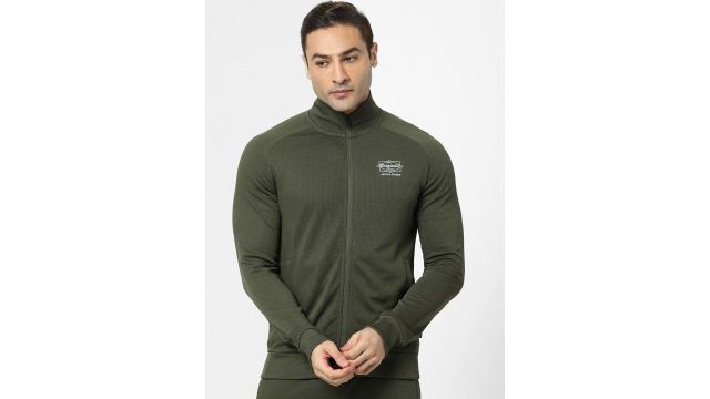 Jack & Jones Men Olive Green Sweatshirt
