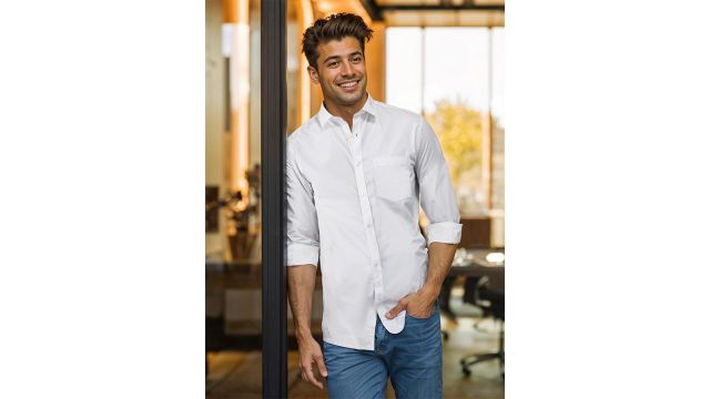 KINGDOM OF WHITE Daystart Pure Cotton Pin Point Oxford Shirt