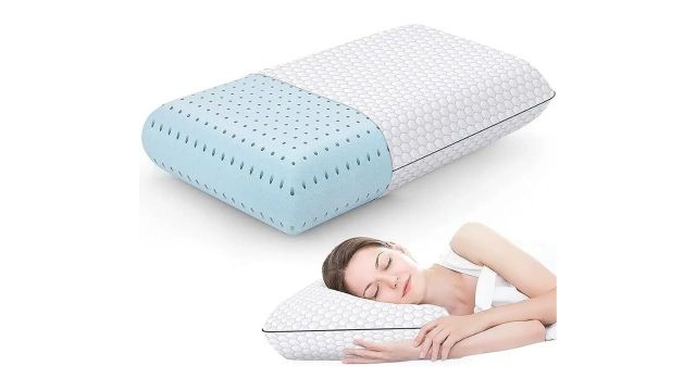 LA VERNE Luxury Memory Foam Geometric Sleeping Pillow Pack of 1